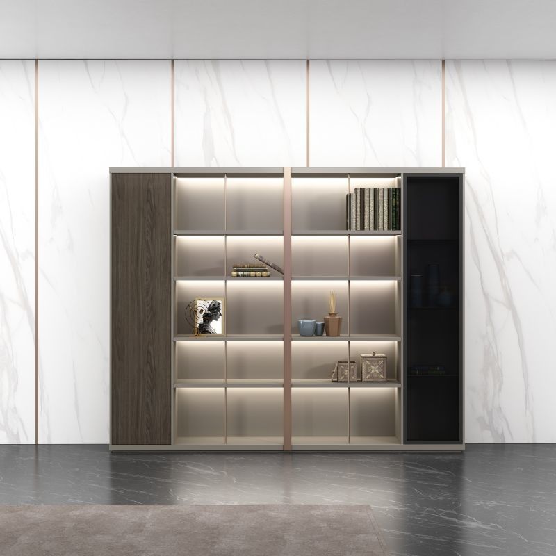 Moderne Büromöbel Chef Manager Schreibtisch Regal Hintergrund Schrank Archivierung Aufbewahrung Schrank Bücher