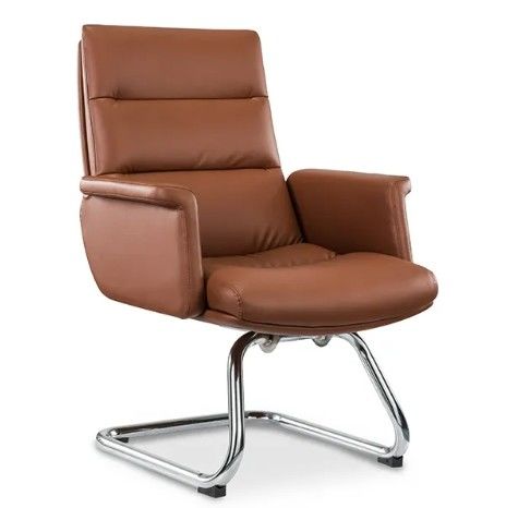 Ergonomischer Bürostuhl Flexibles Chromrad Bequem Pu Leder Drehbar Chef Manager Personal Modernes Drehstuhl