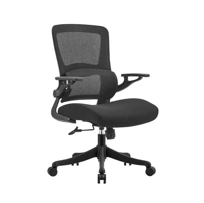 Ergonomische Bürostühle mit verstellbaren Armlehnen Taillenunterstützung Impeller Rollnetz Computer Verwaltungsrotationsstuhl