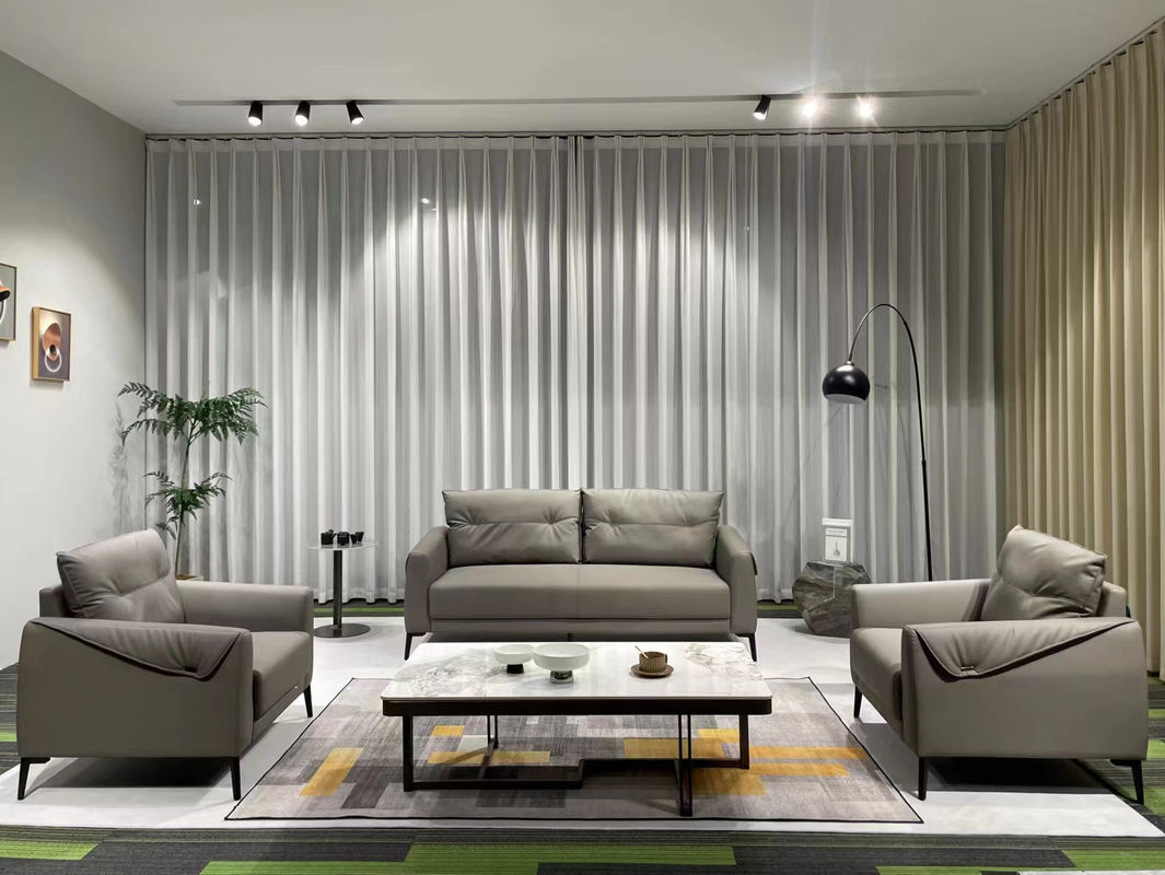 Modernes Büro Doppel-Rezeption Ledersofa Set Hohe Widerstandsfähigkeit Schwamm Top-Qualität Leder ideal für Geschäftsgespräche