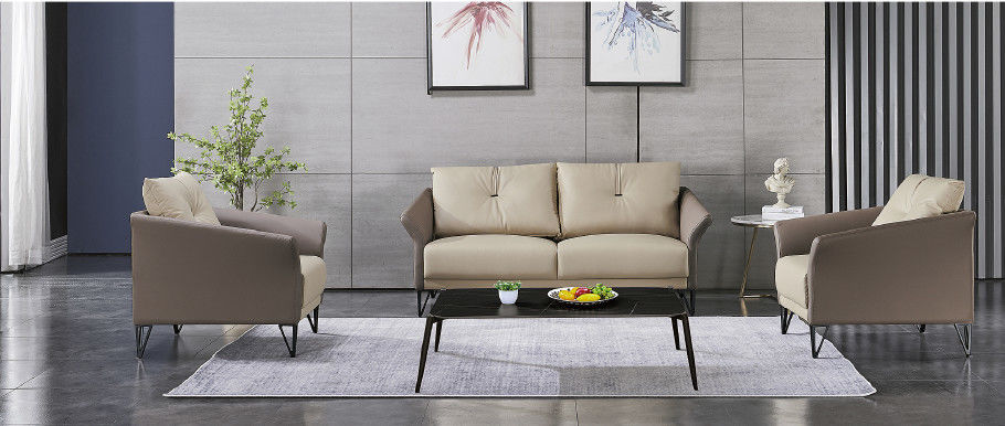 Hochwertiges einfaches Design Drei-Rezeption Sitz Modernes Möbeln Zeitgenössisches CEO Leder Luxus modernes Executive Office Sofa