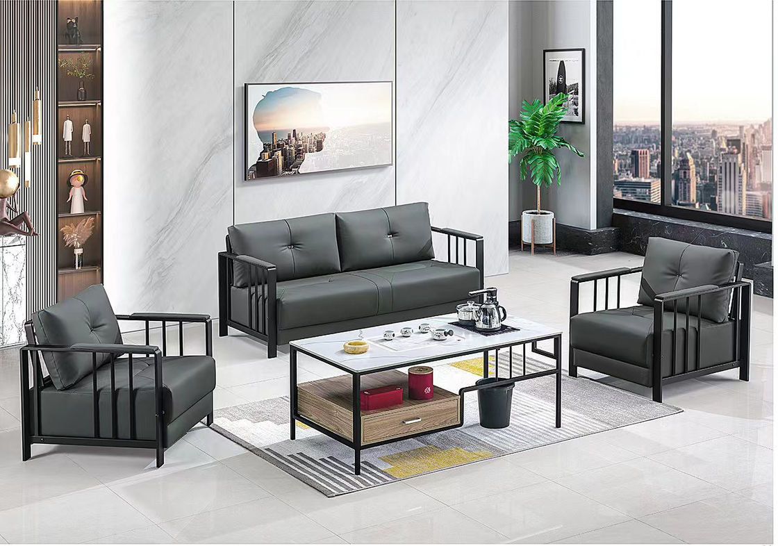 Moderner Schönheitsspa-Salon Wartezimmer Sofa 1 3 Sitzkomfort Bürosofa Leder-Rezeption Sofa Sofa