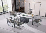 Minimalistischer Naturmarmor-Tee-Tisch Kaffeetisch Wohnzimmer Einfacher, moderner, leichter Luxus-Marmor-Tee-Tisch