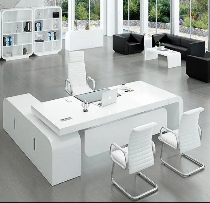 Hot-Selling Büromöbel weiß gestrichen CEO Büro Schreibtisch Chef Luxus Executive Büro Schreibtisch moderner Executive Schreibtisch für Manager