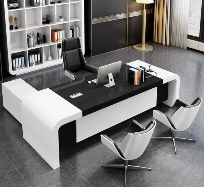 Moderne L-Form Chef Tisch High-Tech Büro Computer Schreibtisch Executive Office Workstation Einfaches Design